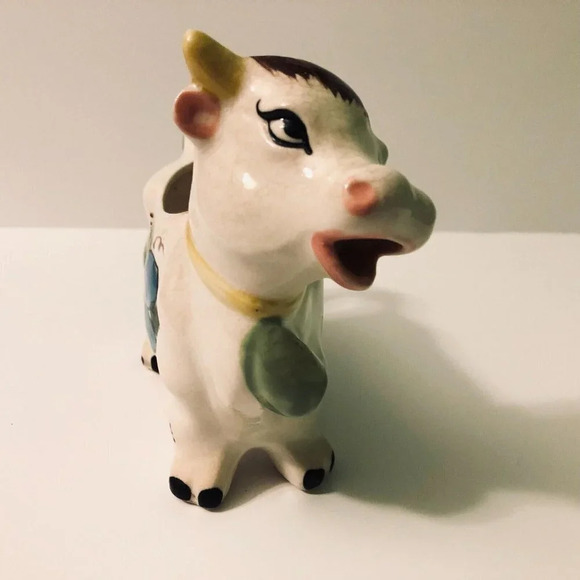 Vintage Ceramic Cow Creamer made  in Japan 5 Inch Tall Floral - Picture 13 of 14